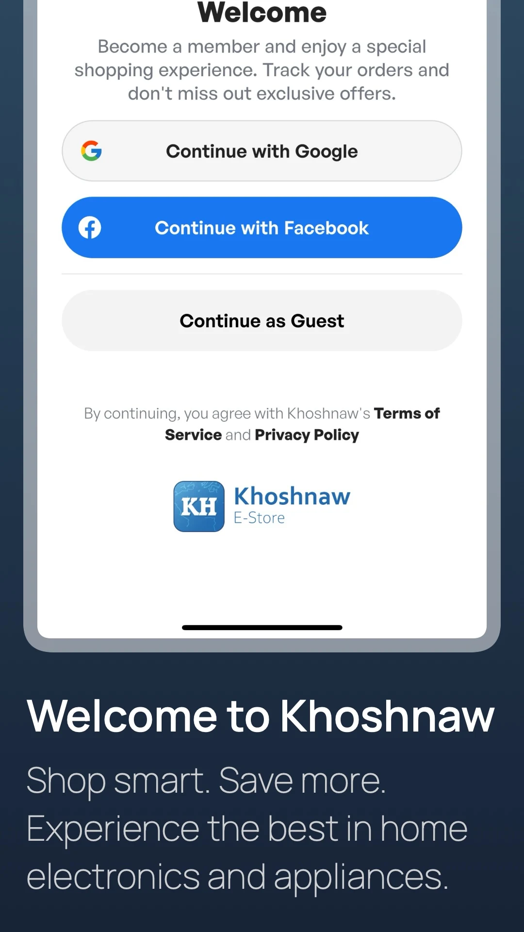 Khoshnaw E-Store screenshot